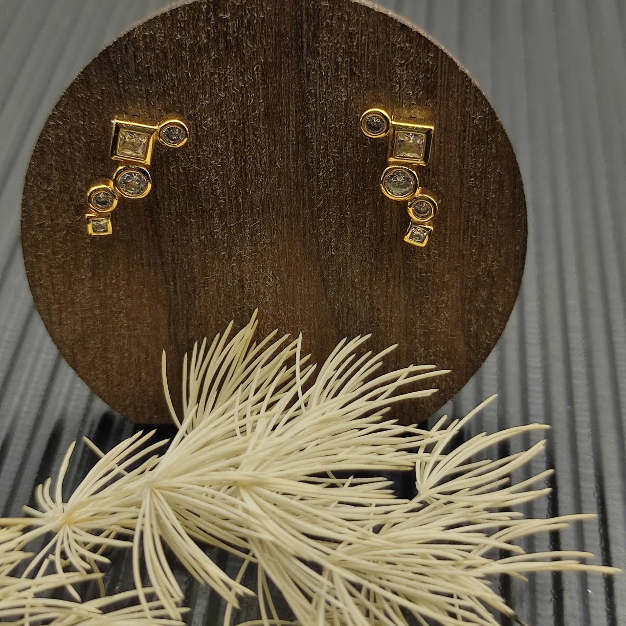 David Yurman Elegant Gold and Diamond Stud Earrings